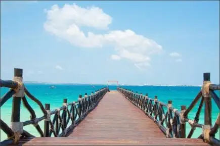 Kitesurfing sett över vattnet under vistelsen på Zanzibar