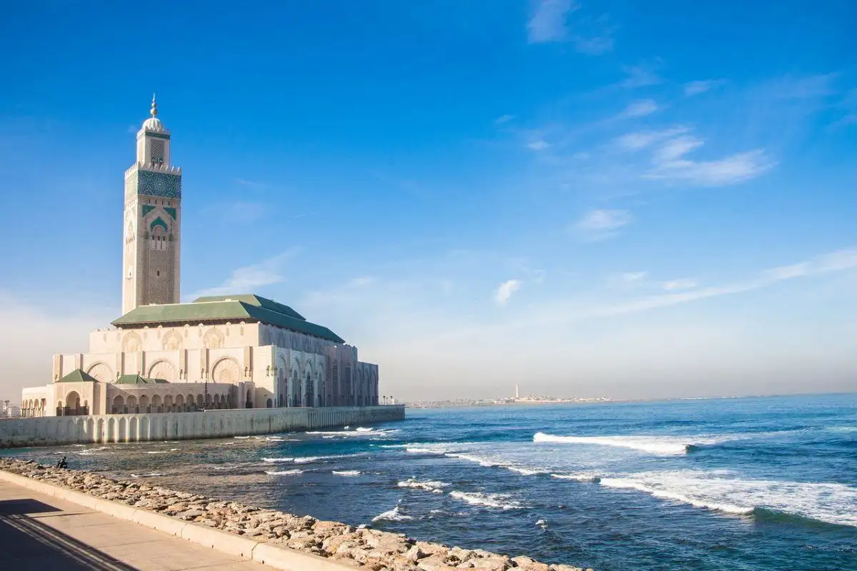 Mesquita de Casablanca à beira-mar