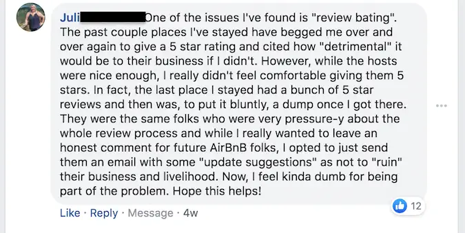 Κακή κριτική πελατών Airbnb