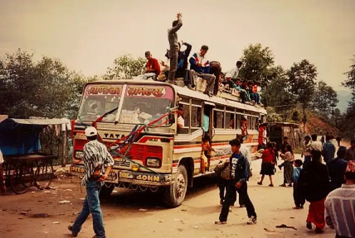 linda manhã enquanto mochilava no Nepal
