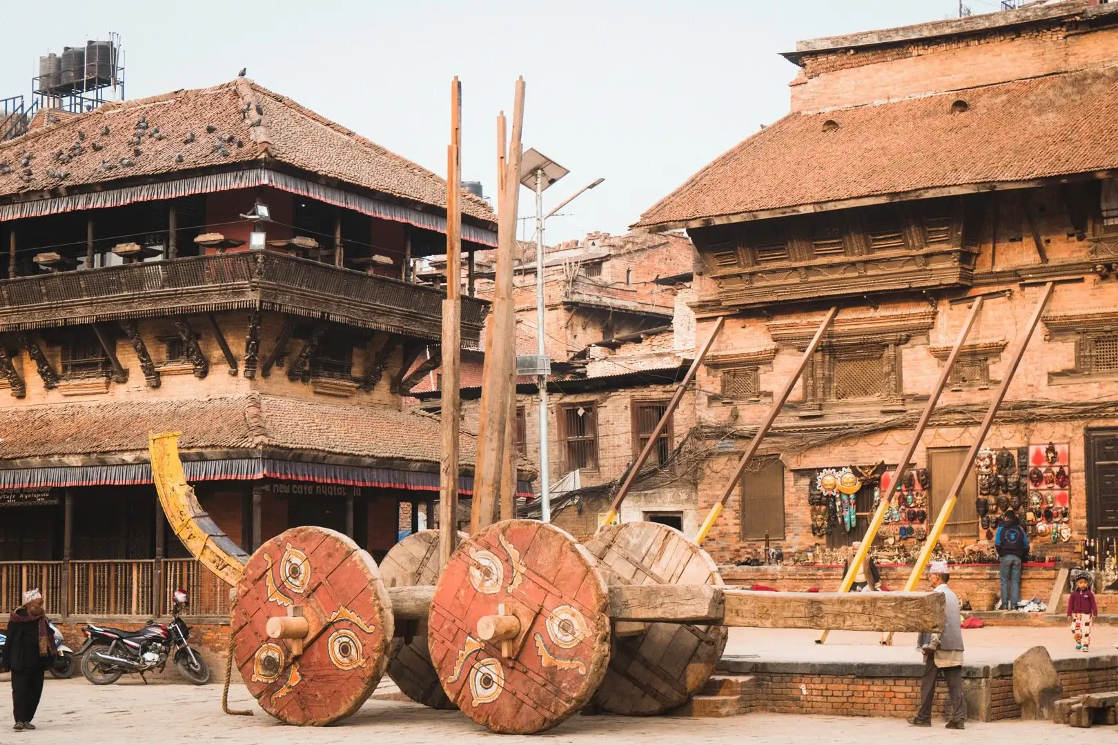 Templos em Bhaktapur perto de Katmandu Nepal