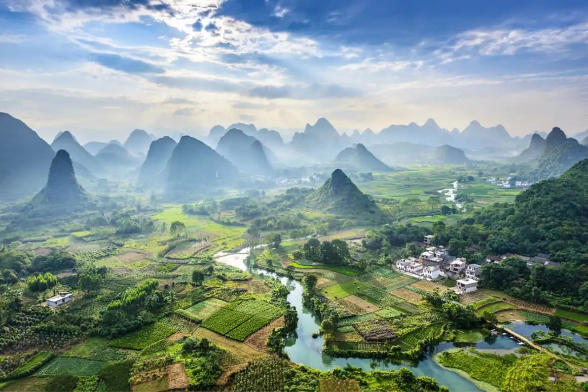 Rivière Li et montagnes karstiques Yangshuo