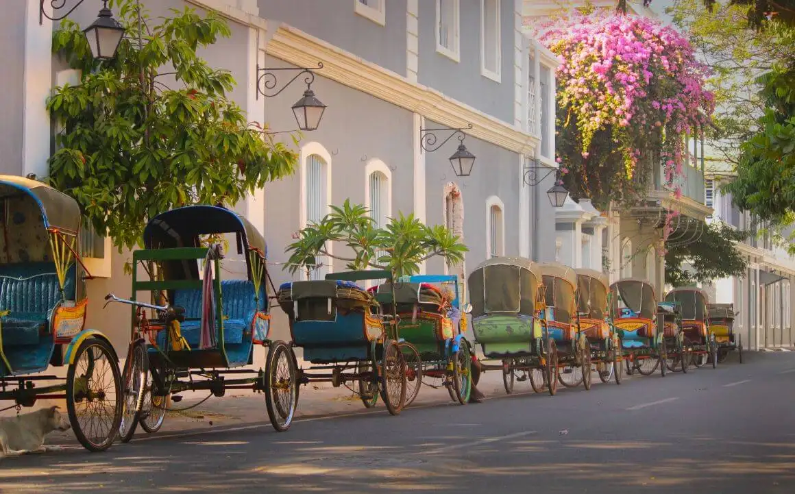 Ranskalaistyylinen katu Pondicherry
