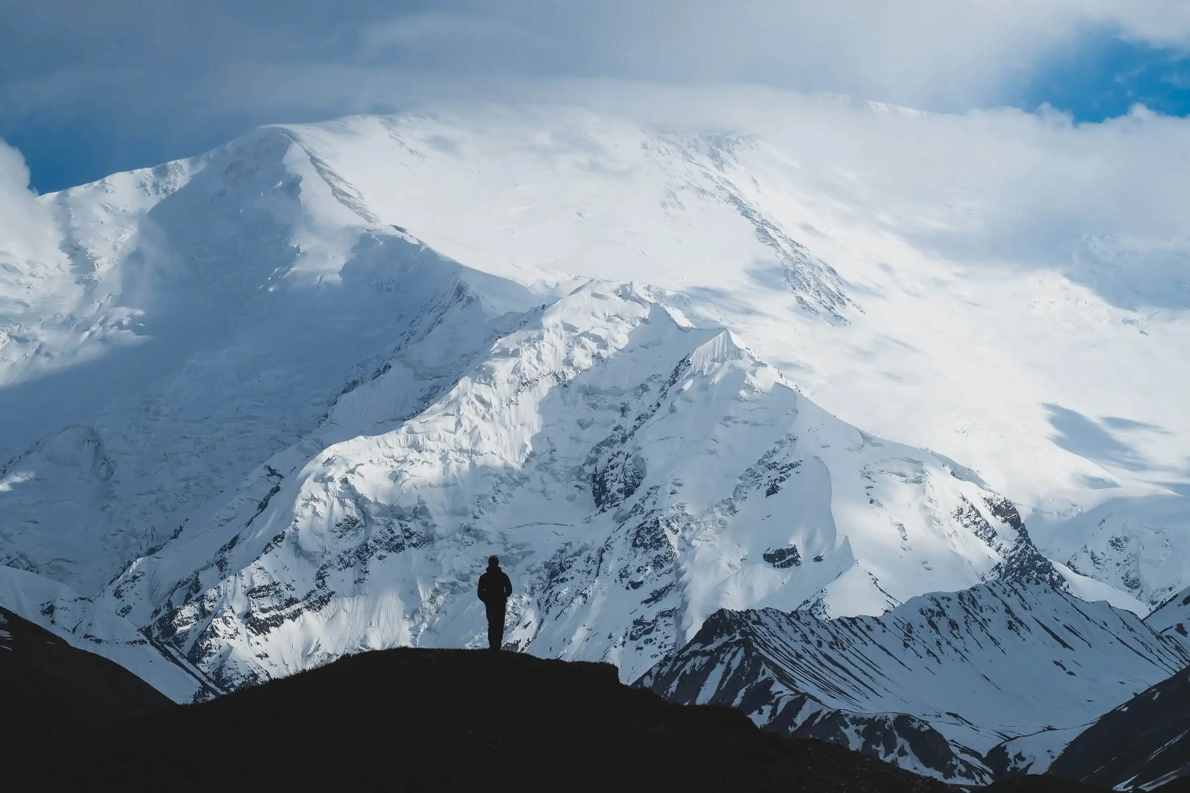 tulpar kul lenin peak in kyrgyzstan