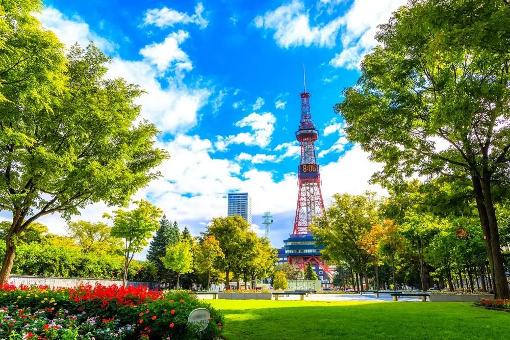 Attraction touristique de Sapporo - Tour de télévision et parc Odori