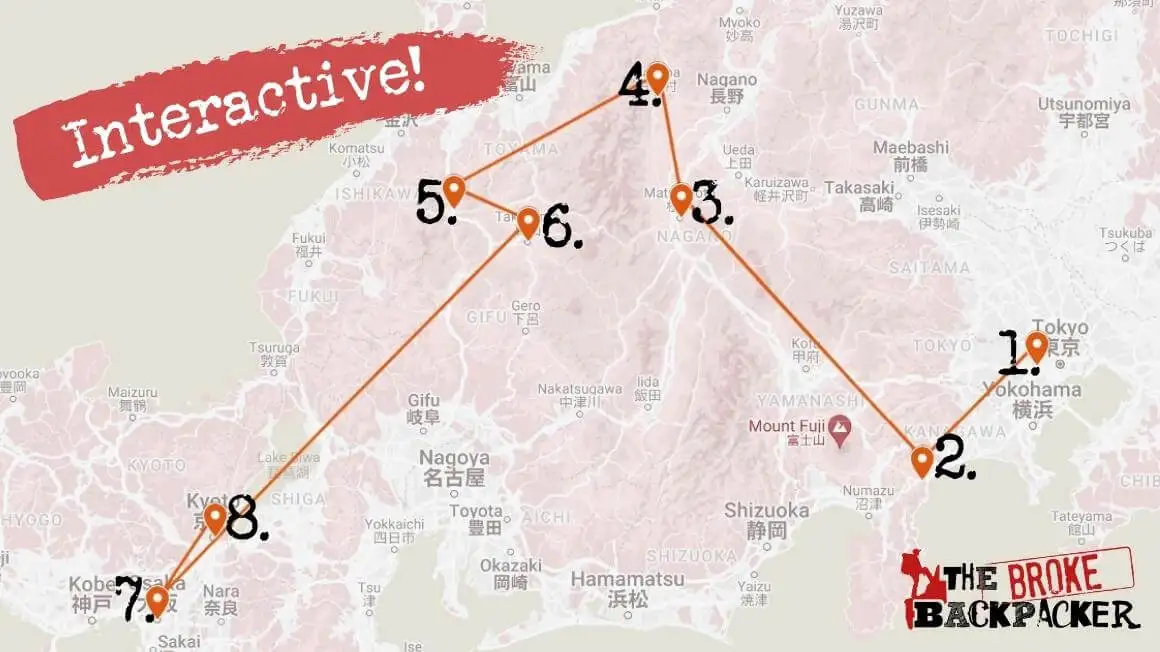 Itinéraire de 3 semaines pour faire du voyage au Japon