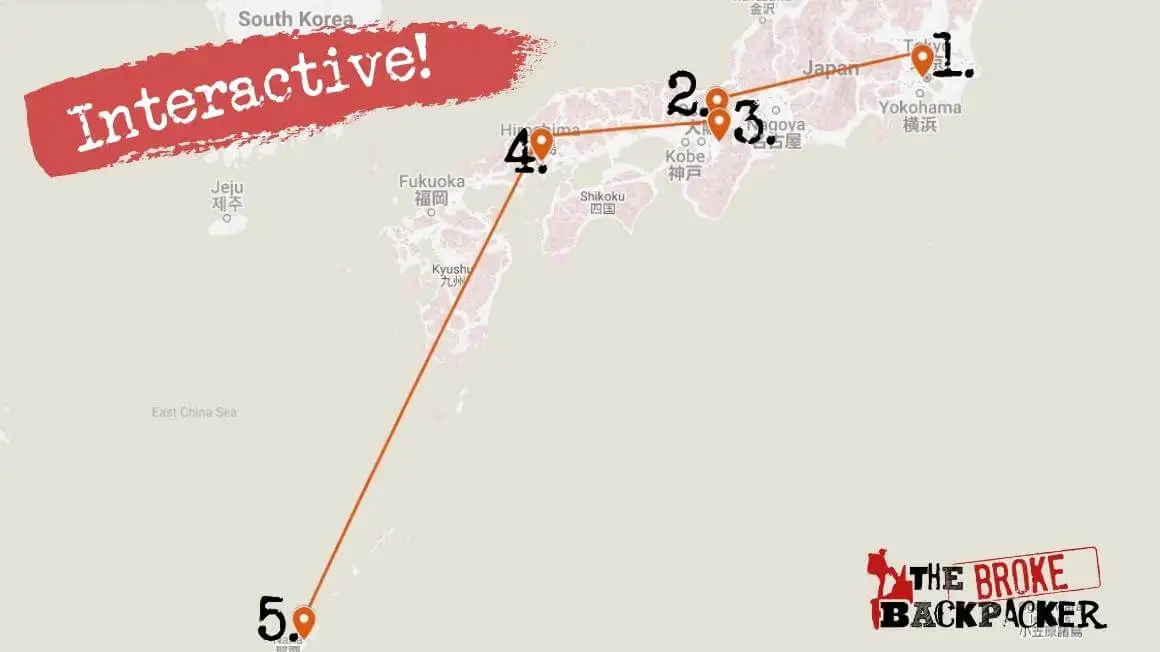 Itinéraire de 2 semaines pour voyager au Japon