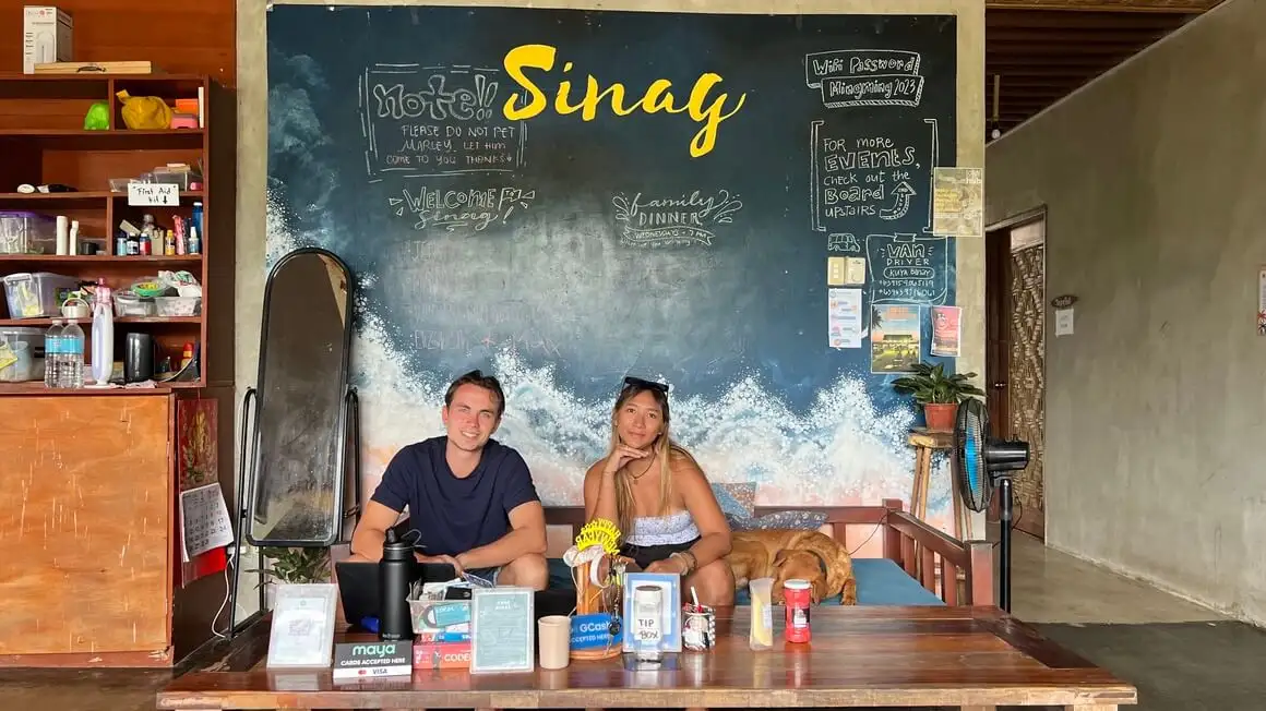 L'auberge Sinag est située à Siargao, aux Philippines.