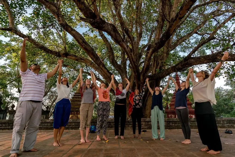 Coucher de soleil incroyable lors d'un stage de yoga abordable au Nicaragua