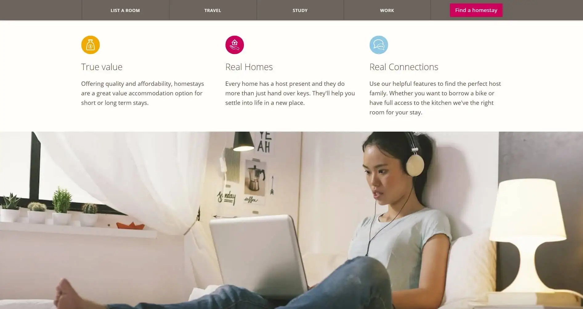 关于寄宿家庭页面 - 与当地人会面的 Airbnb 替代方案