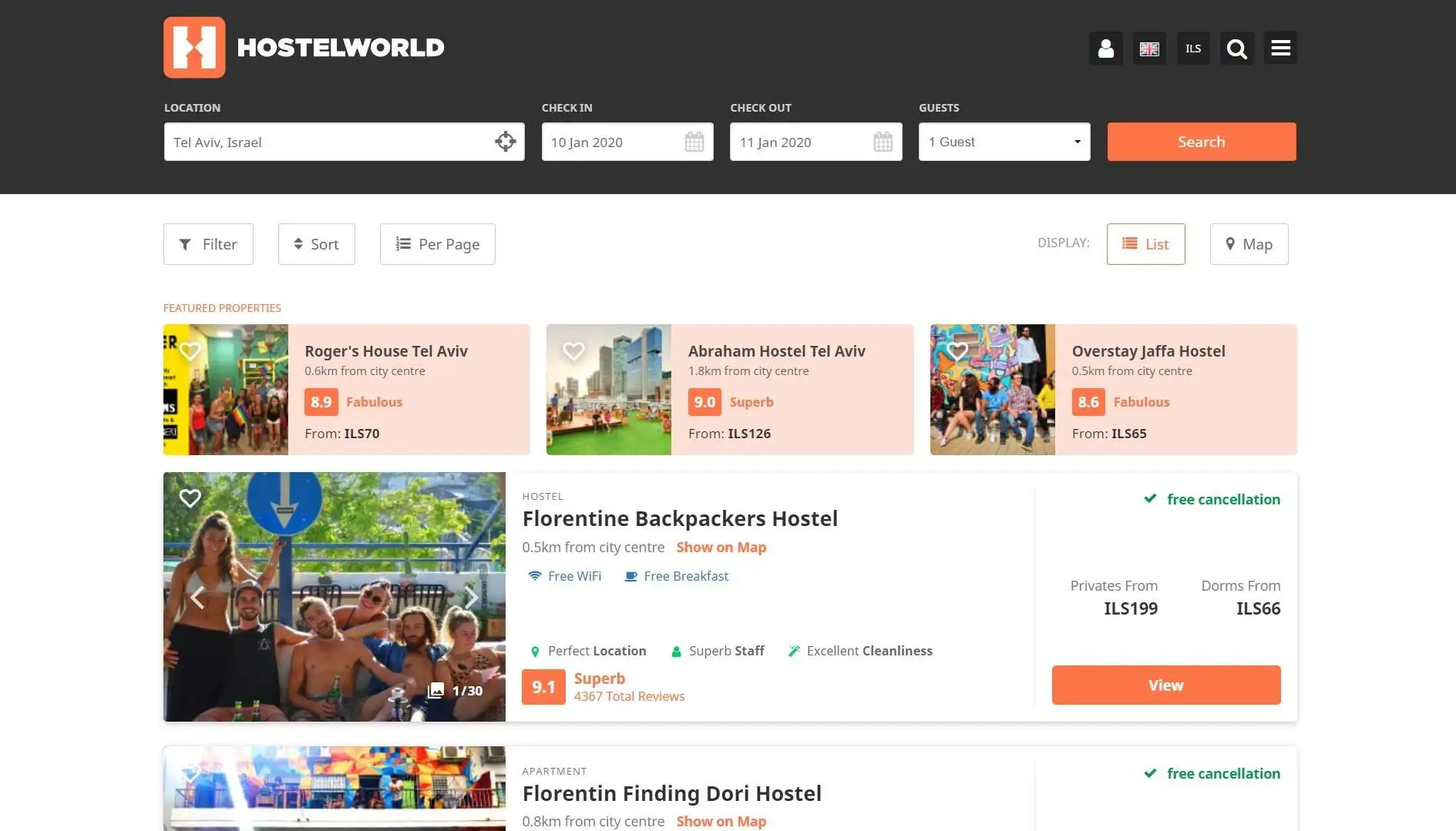 Beste bookingside for vandrerhjem - Hostelworld