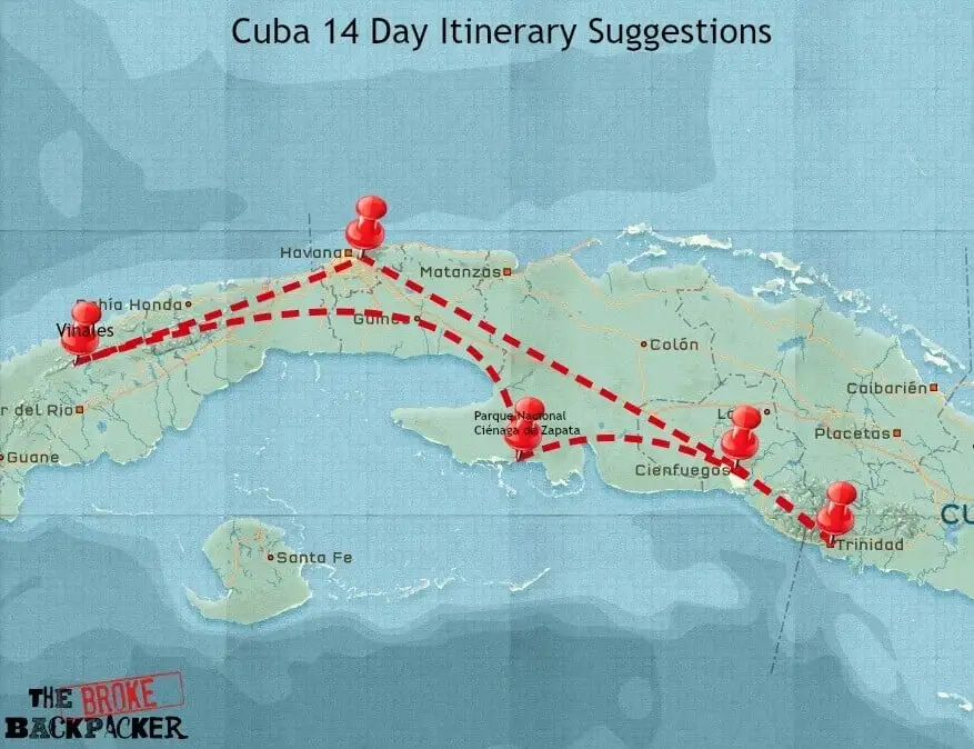 Itinéraire de 14 jours à Cuba