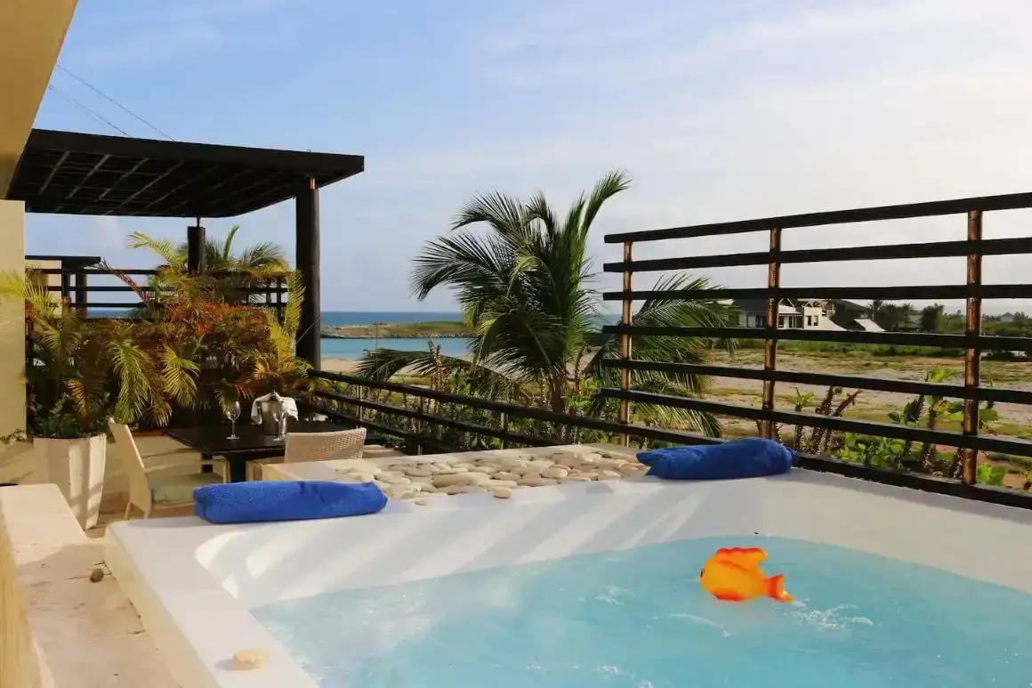 Άποψη της παραλίας Punta el Cortecito, Punta Cana Δομινικανή Δημοκρατία.
