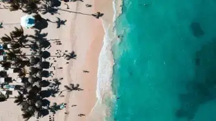 Birdseye θέα στην παραλία Cap Cana, Punta Cana Δομινικανή Δημοκρατία.