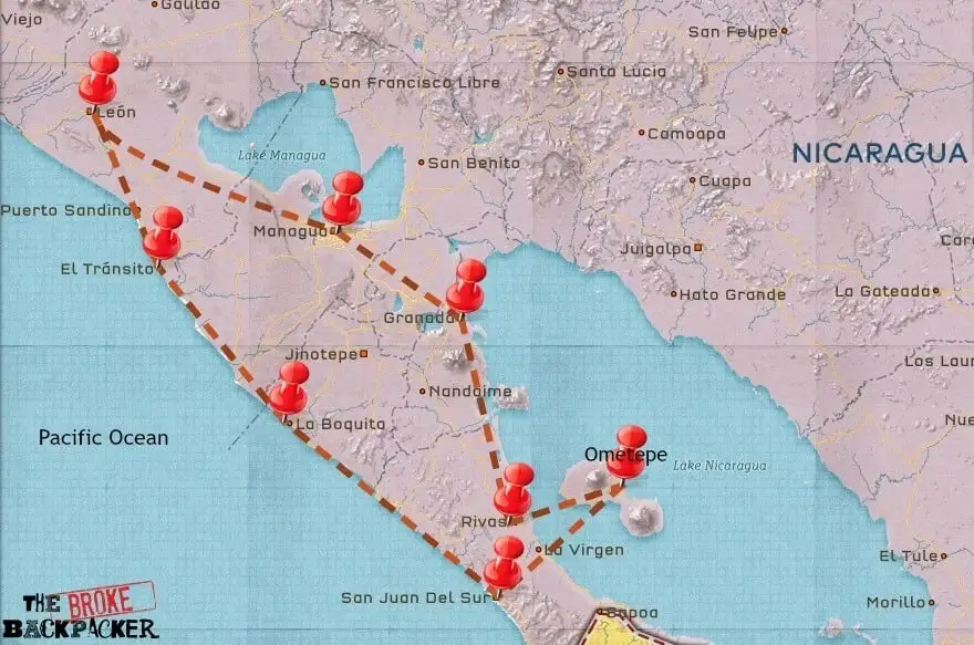 Itinéraire de voyage au Nicaragua