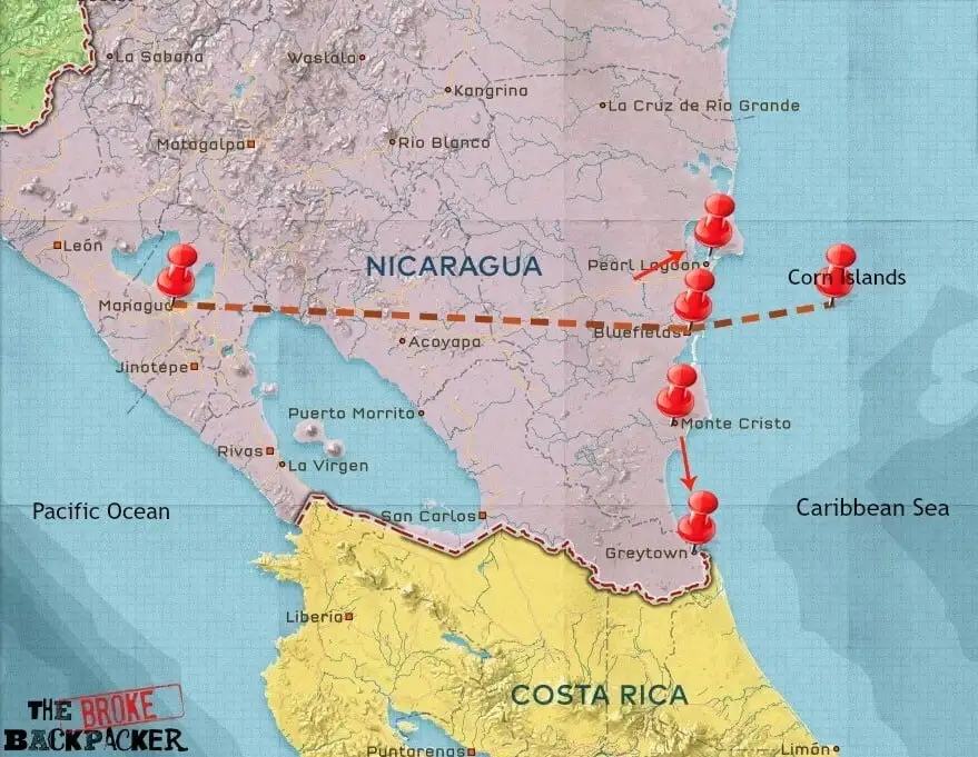 Itinéraire de voyage au Nicaragua