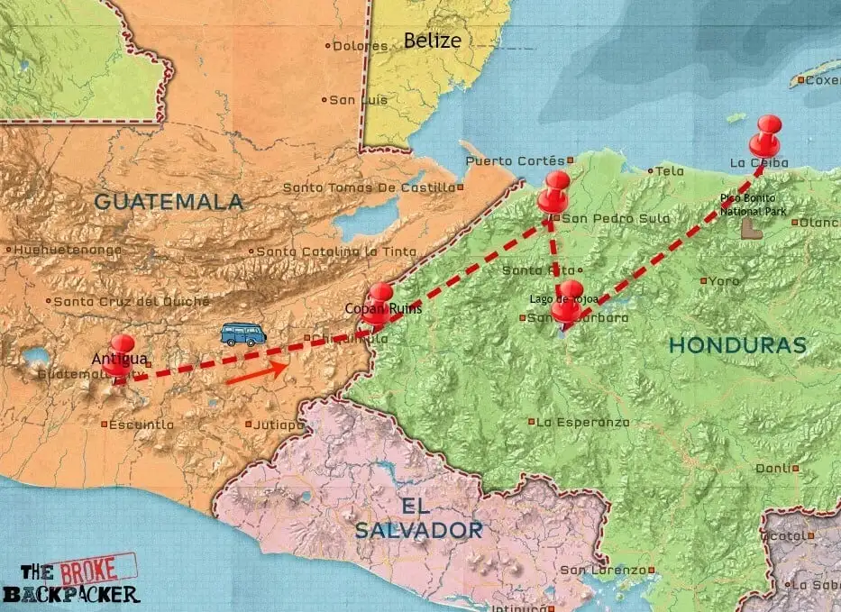 roteiro por Honduras