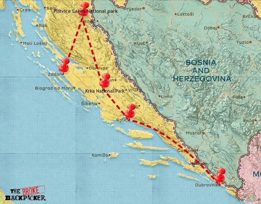 Croatie itinéraire de 7 jours