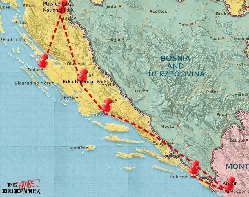 Croatie itinéraire de 10 jours