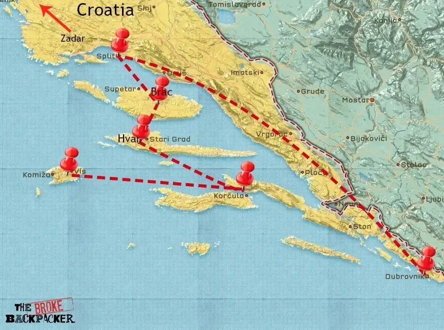 Croatie itinéraire de 14 jours