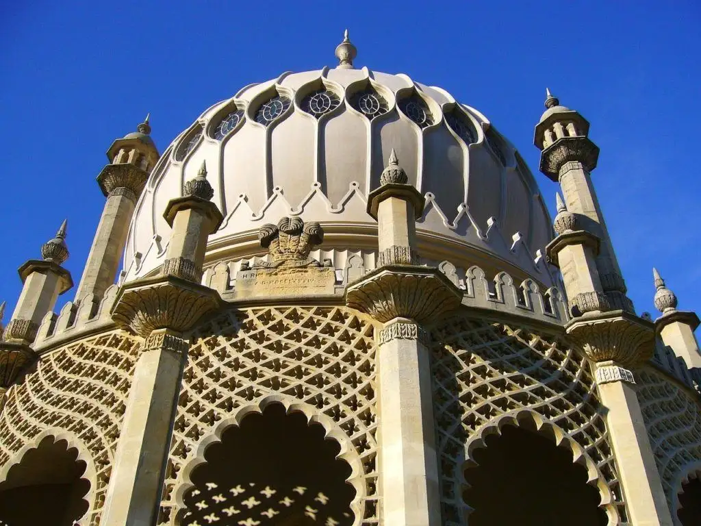 Uma foto de perto do Royal Pavilion em Brighton