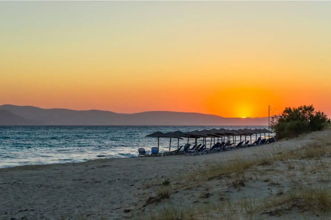 Plage de Plaka Naxos Grèce
