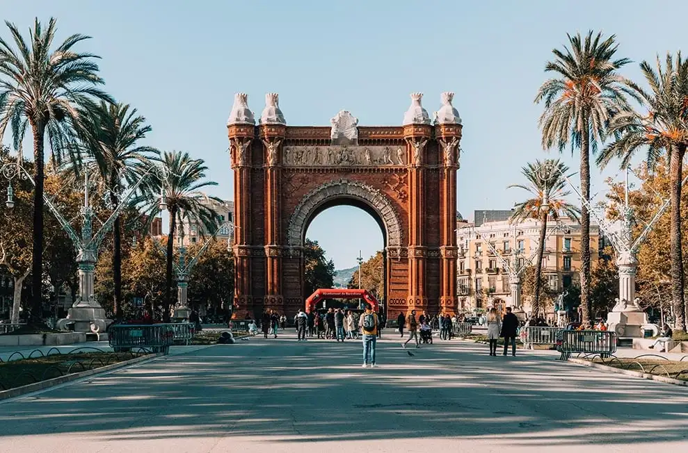 O Arco do Triunfo em Barcelona, Espanha