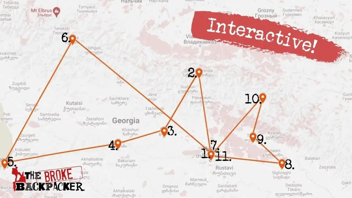 Itinerário de viagem de 1 mês para a Geórgia