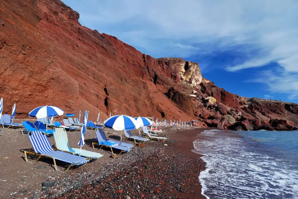 Plage Rouge Santorin