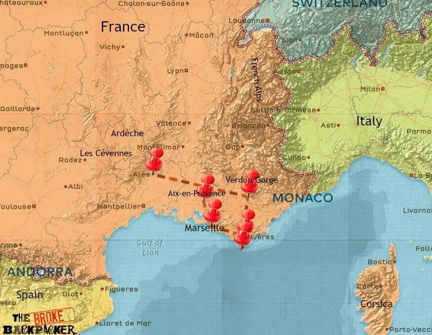 Itinéraire de randonnée en France