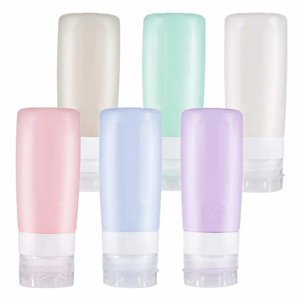 Flacons de voyage en silicone pour articles de toilette