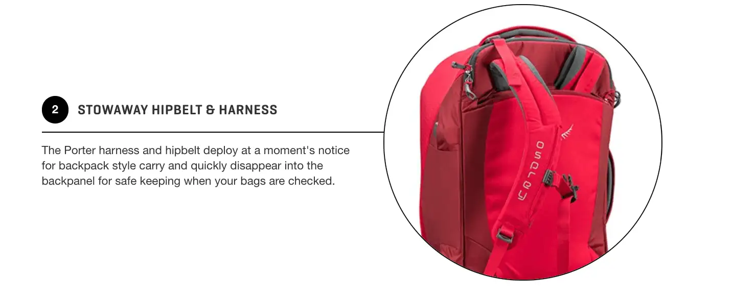 Набедренный ремень Osprey Porter 46 Stowaway