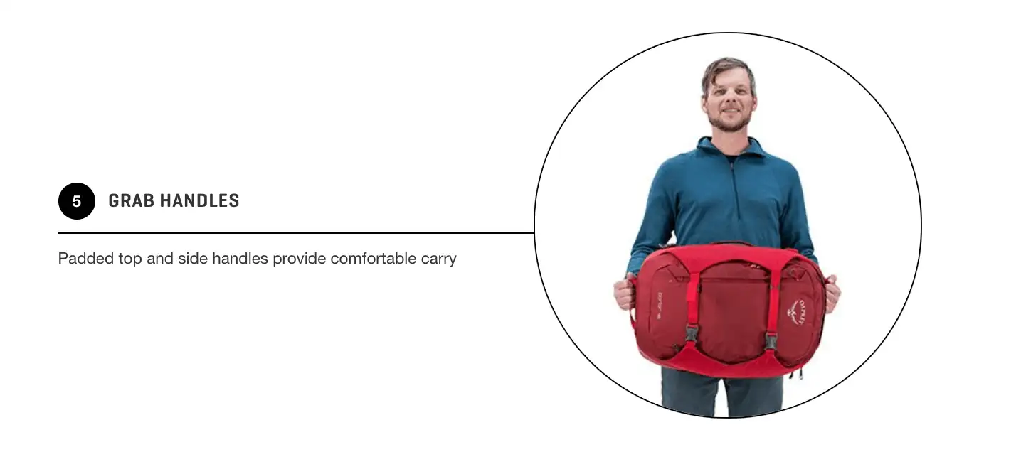 Osprey Porter 46 Ручки легкого доступа