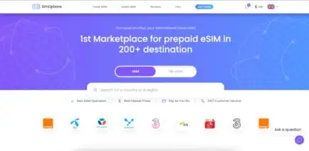 A SimOptions webhely kezdőlapja