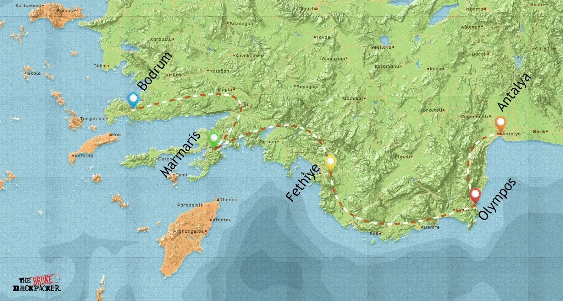 randonnée-turquie-itinéraire-carte-10-jours