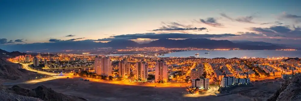 Camping en Israël sur une plage d’Eilat