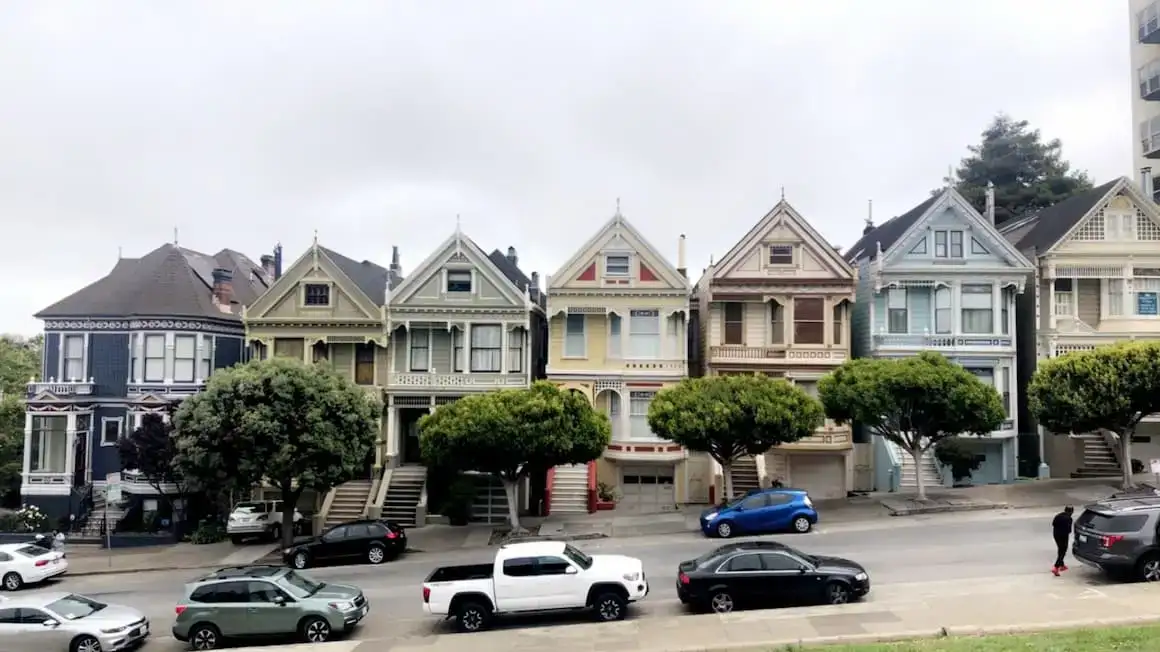 The Painted Ladies em São Francisco, Califórnia, Estados Unidos da América.