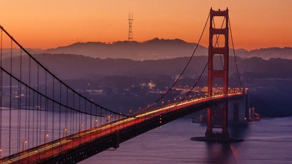 Pont du Golden Gate de San Francisco de nuit