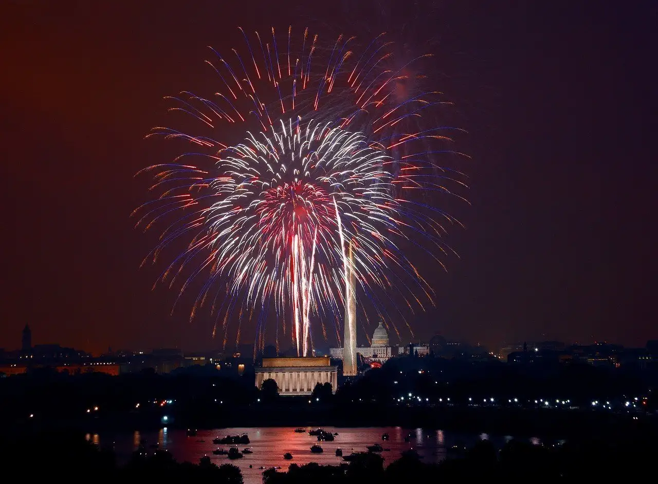4 juillet, Washington DC, meilleures vacances aux États-Unis
