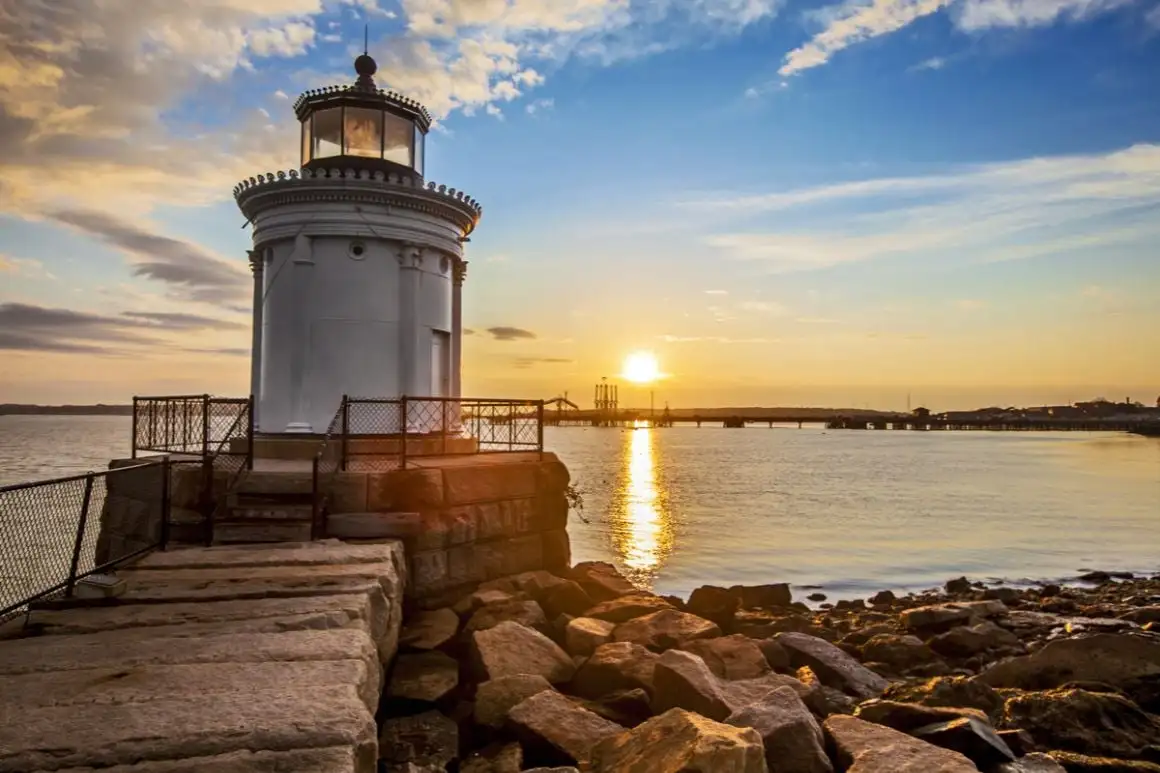 Antigo farol do porto Portland Maine