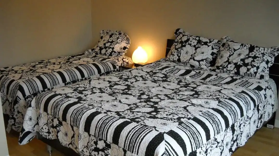 Appartement de luxe à Coal Harbour avec un lit jumeau