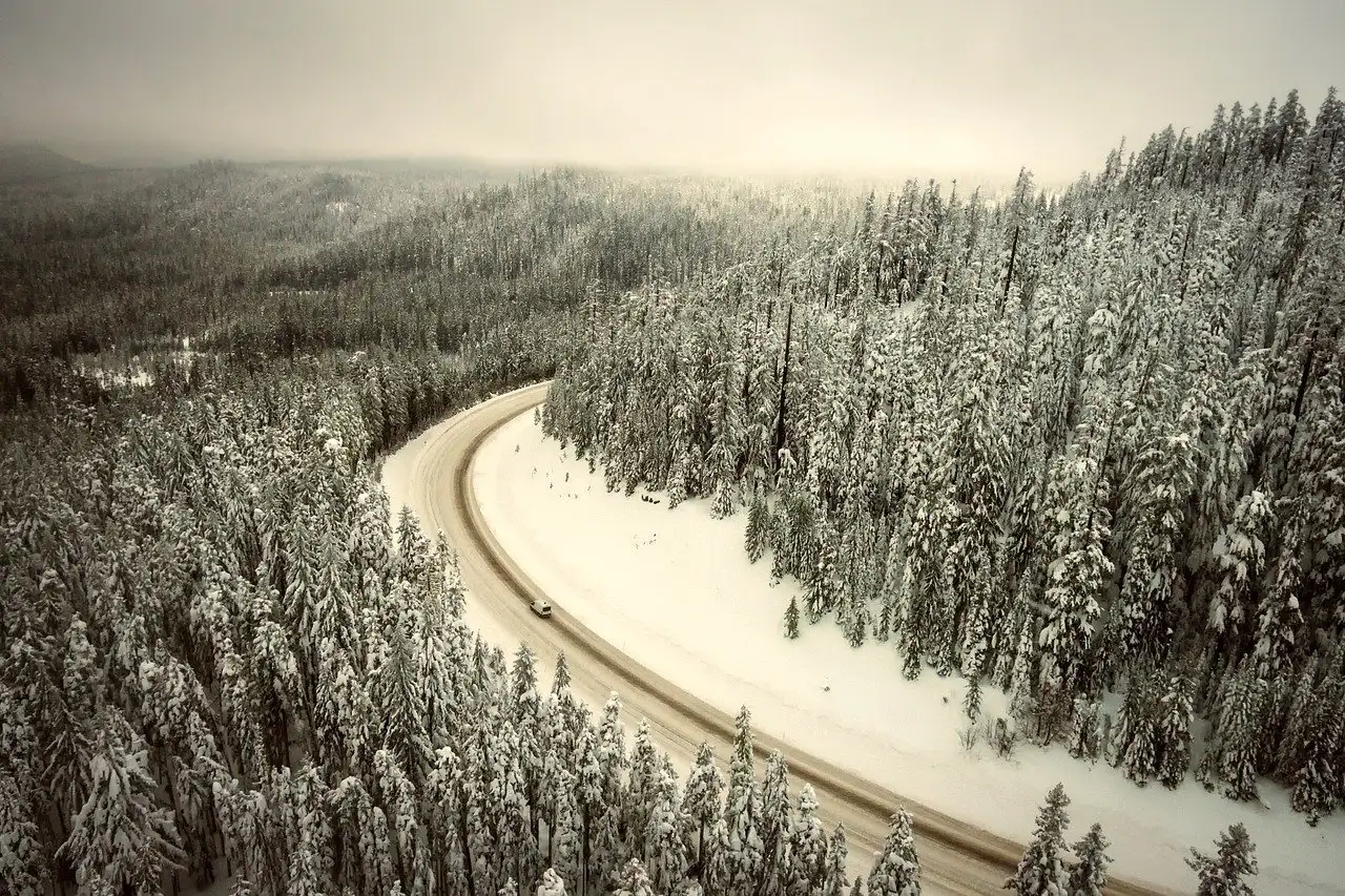 route panoramique de l'oregon en hiver