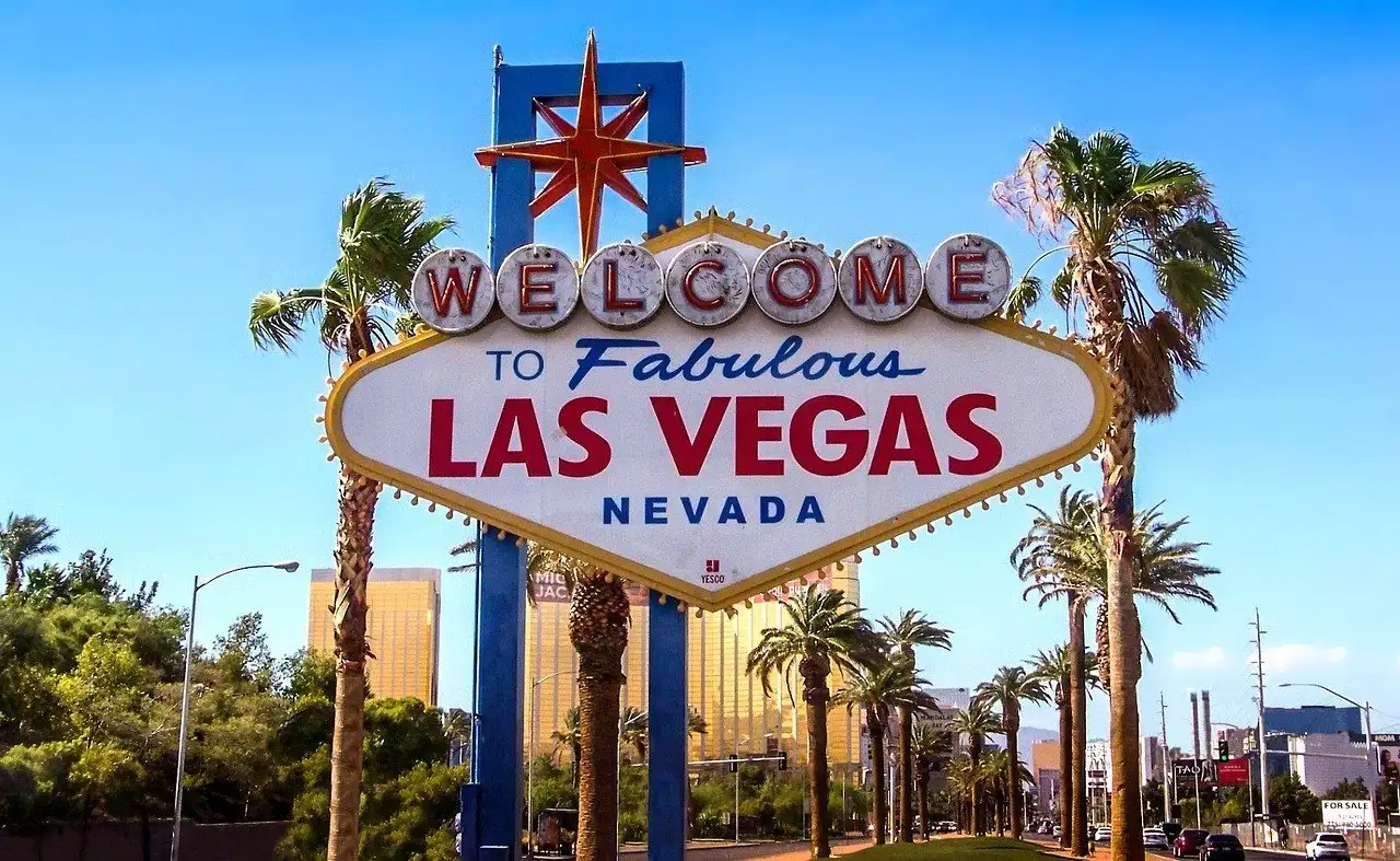 Prenez une photo avec le panneau Las Vegas