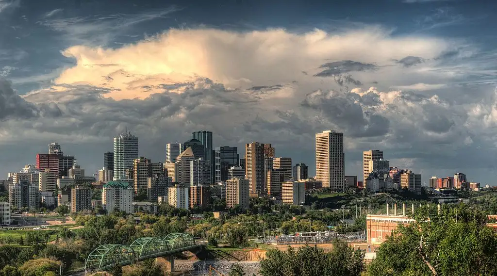 tempête sur Edmonton Alberta