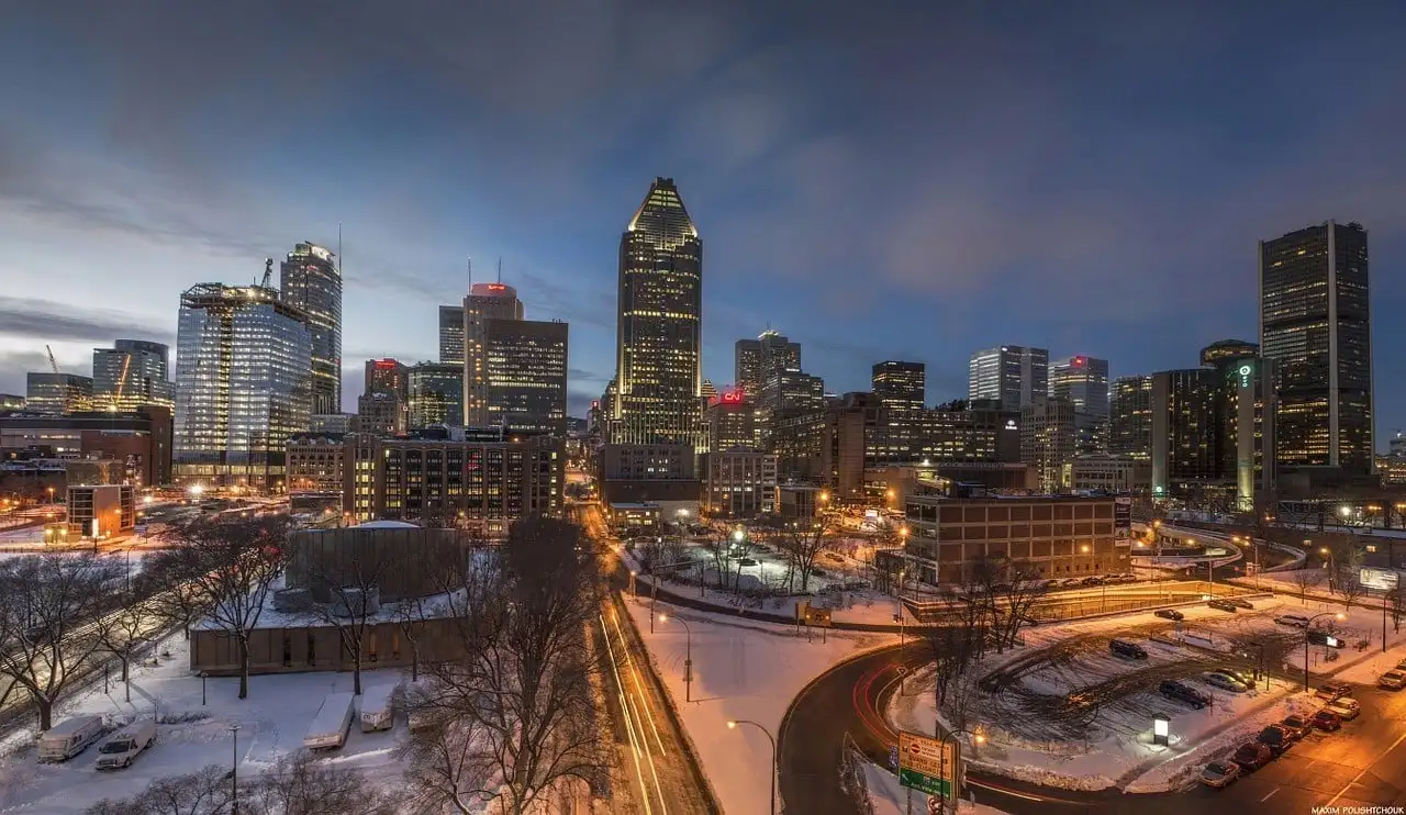 ville de montréal la nuit canada