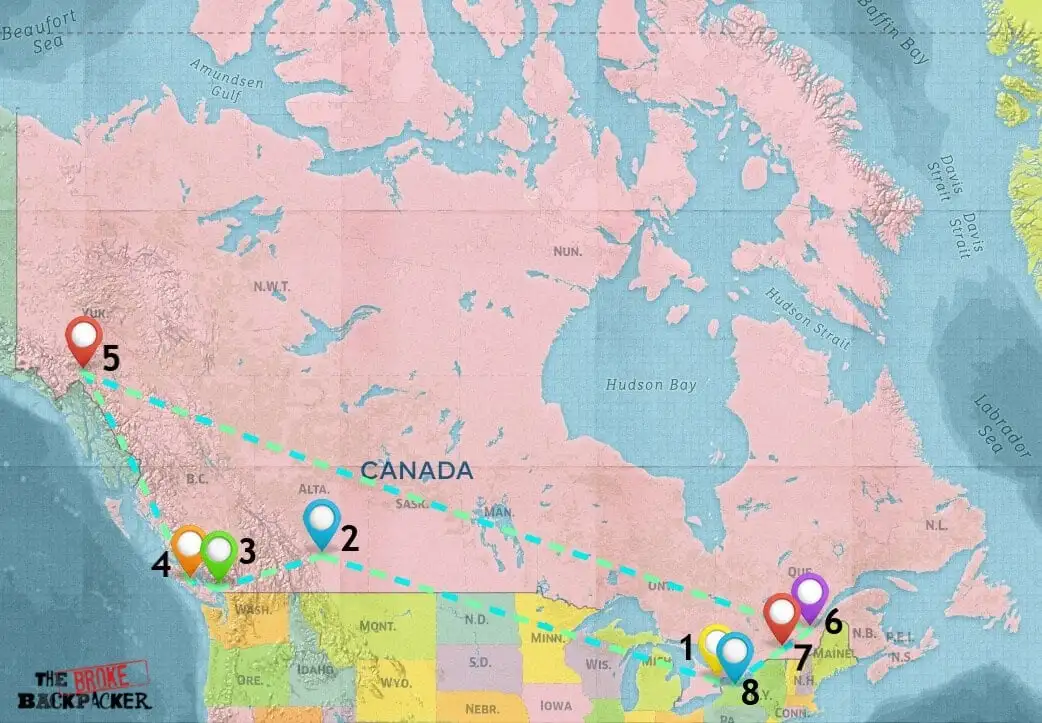 Carte du Canada