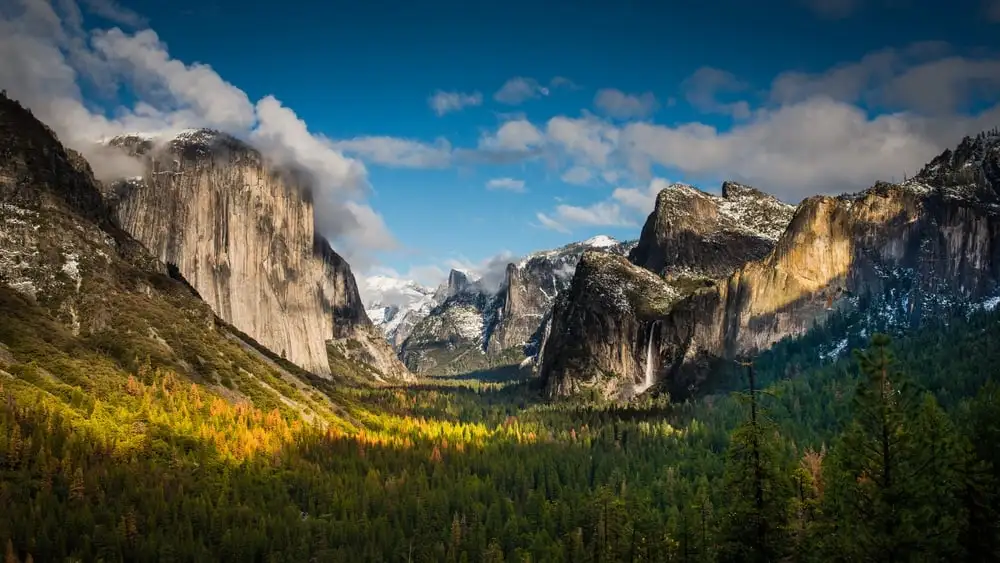 Vue sur le tunnel de Yosemite