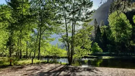 Cabanes au sommet de la colline de Yosemite