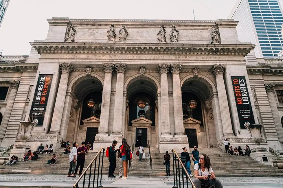 A Biblioteca Pública de Nova York em Nova York