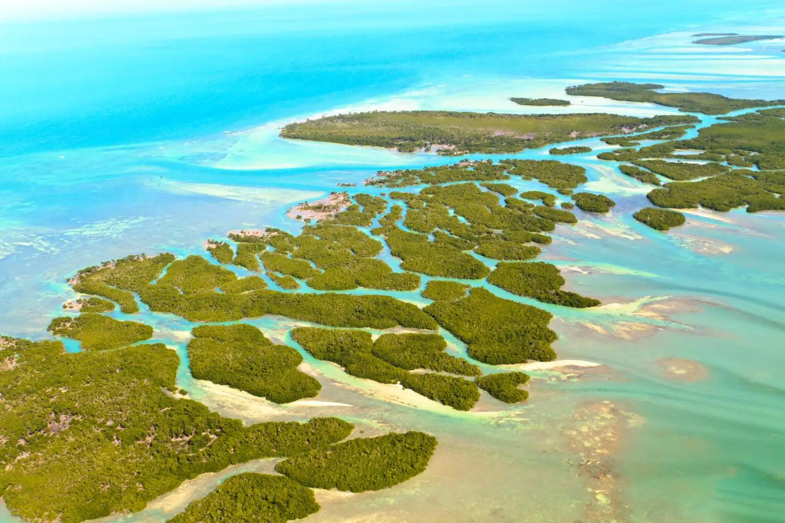 Keys de Floride vue depuis l'espace